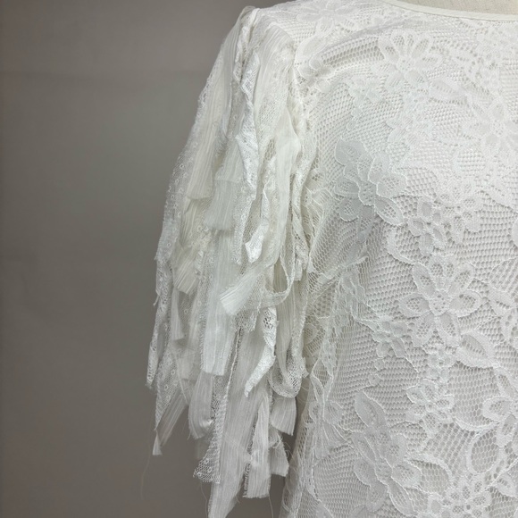 Free People Mini Dress Lace White M - Picture 6 of 16